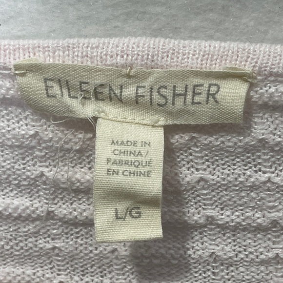 Eileen Fisher Women's Light Pink Organic Linen Cotton Blend Sweater Size Large - Picture 5 of 5
